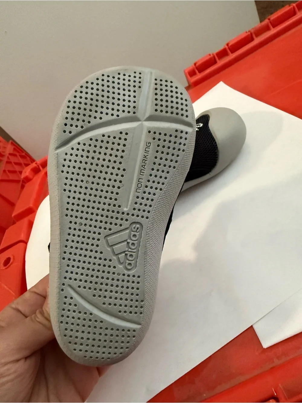 adidas Black and Gray Kids Slip-On Water Shoes